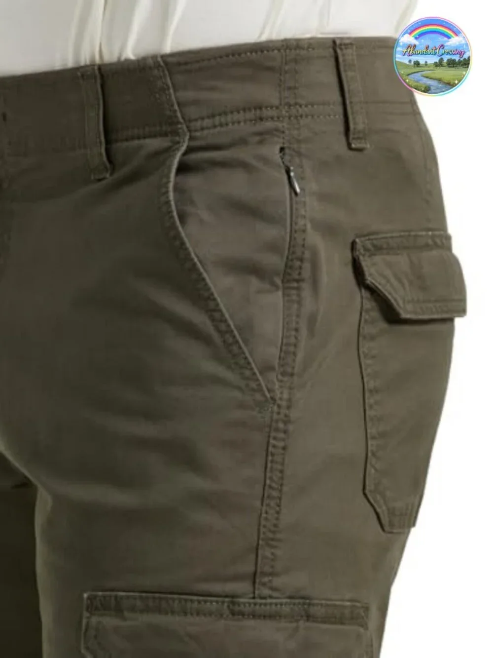 Men's Performance Stretch Twill Cargo Pants Straight Fit 32 Inseam
